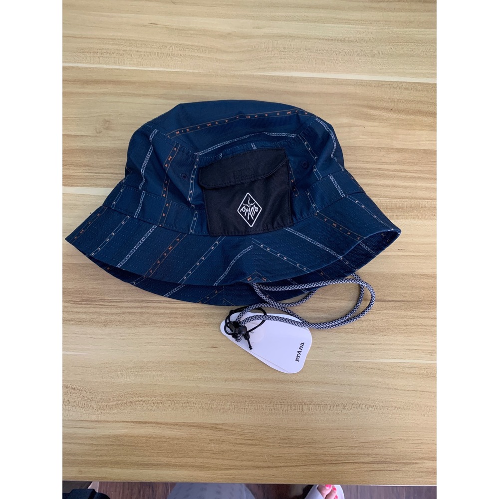 Prana Bucket Hat Mens OS Blue Kootenai Stormy Night Outdoor NEW